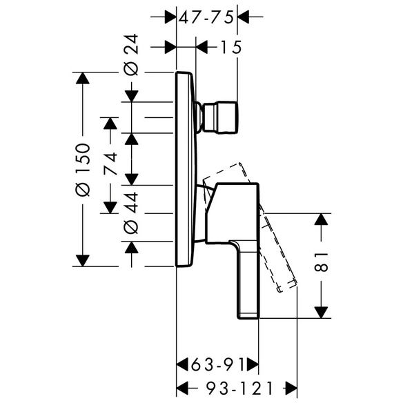 Brausearmatur »Metris S«, Messing