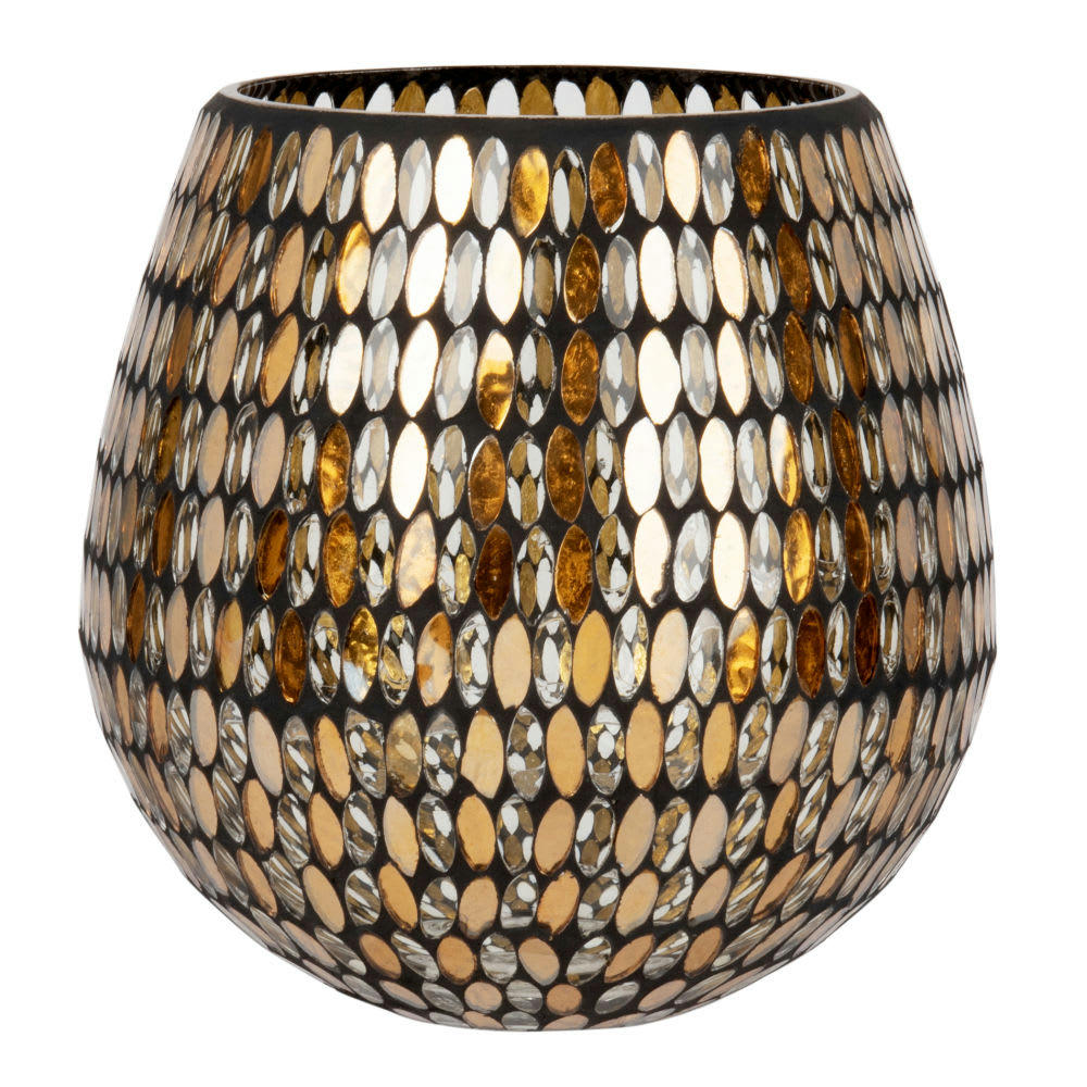 - Photophore en verre doré