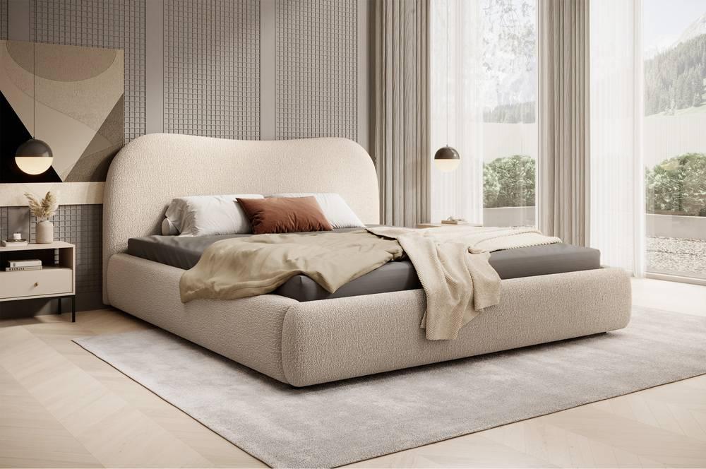 Bedframe Sombala bouclé 160 x 200 cm
