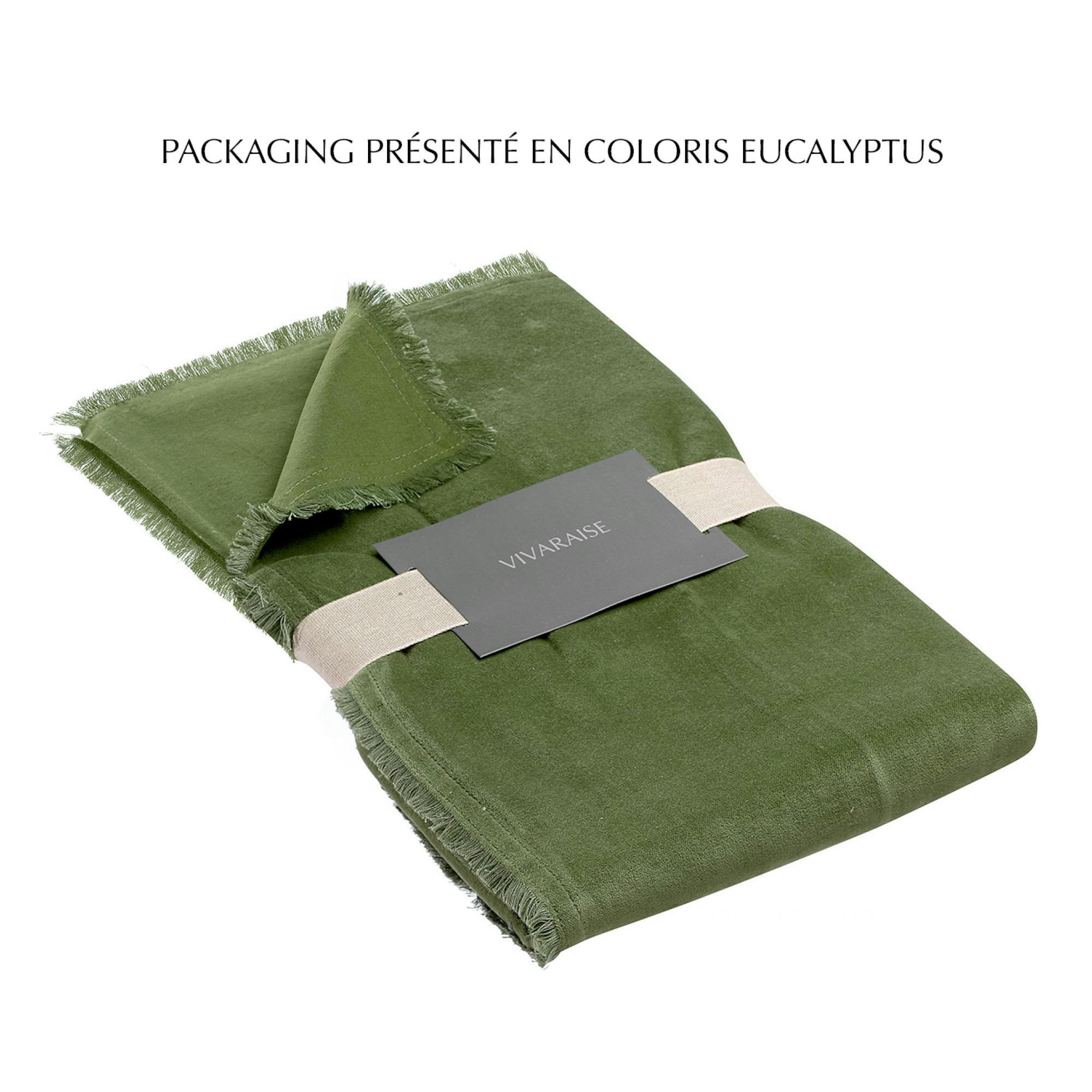 FARA - Édredon uni  en coton olive 85 x 200