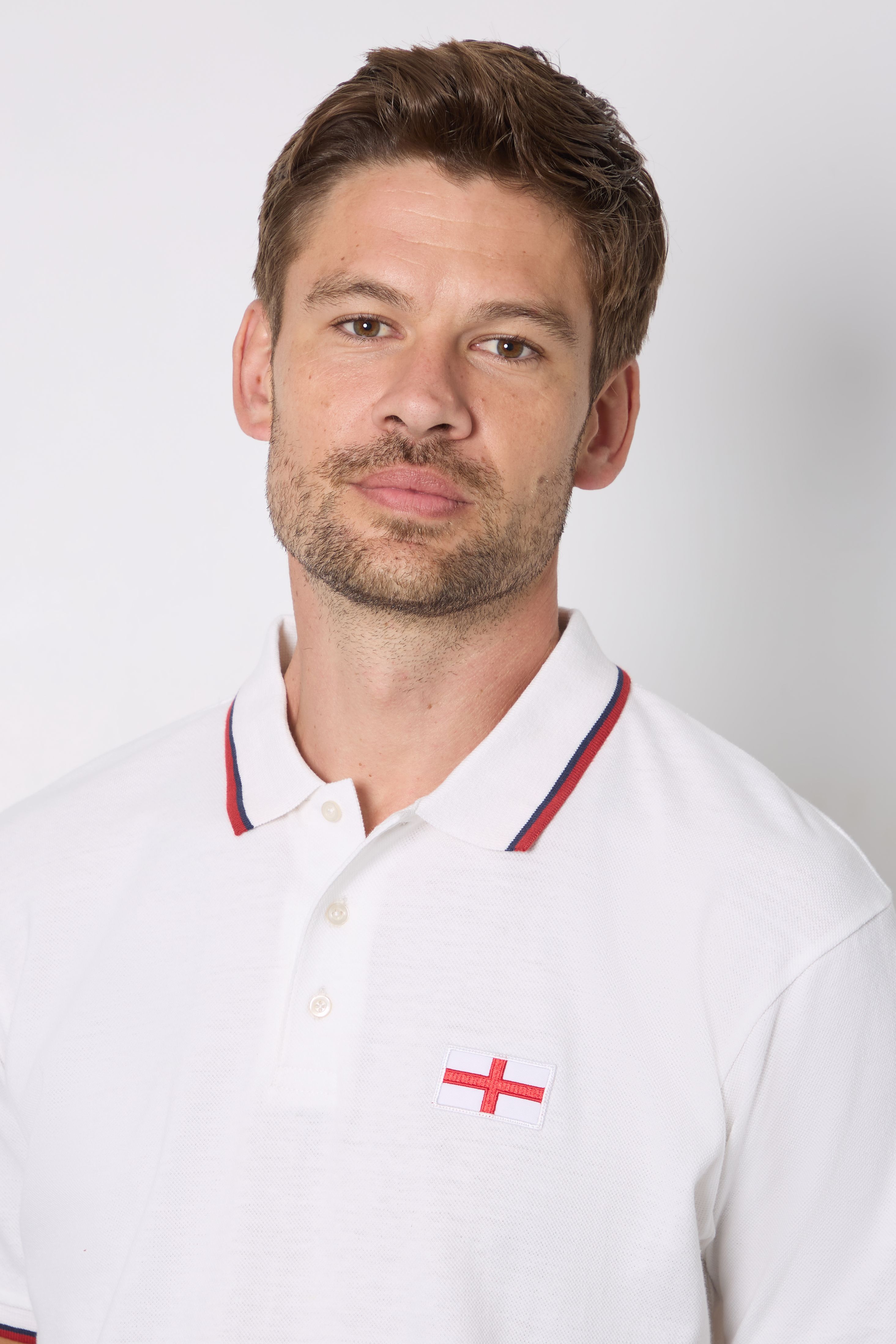 Burton White England Chest Badge Polo Shirt