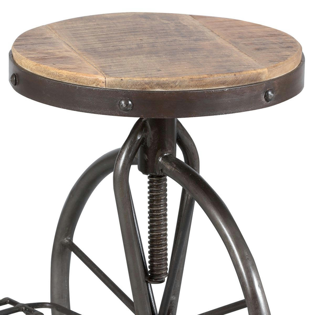 VIANEY - Tabouret  à crémaillère