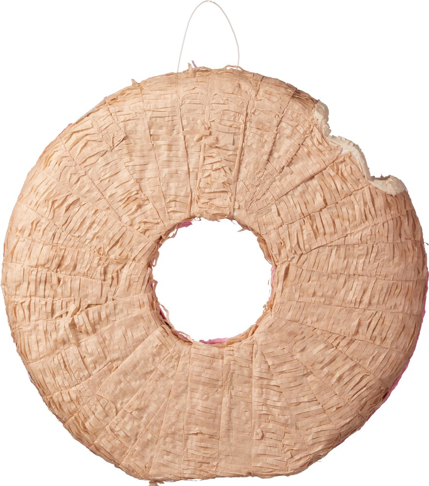 Sprinkle Donut Pinata Hanging Decoration, Pink, 18.5-in, Holds 2lb of Pinata Filler, for Birthday Parties