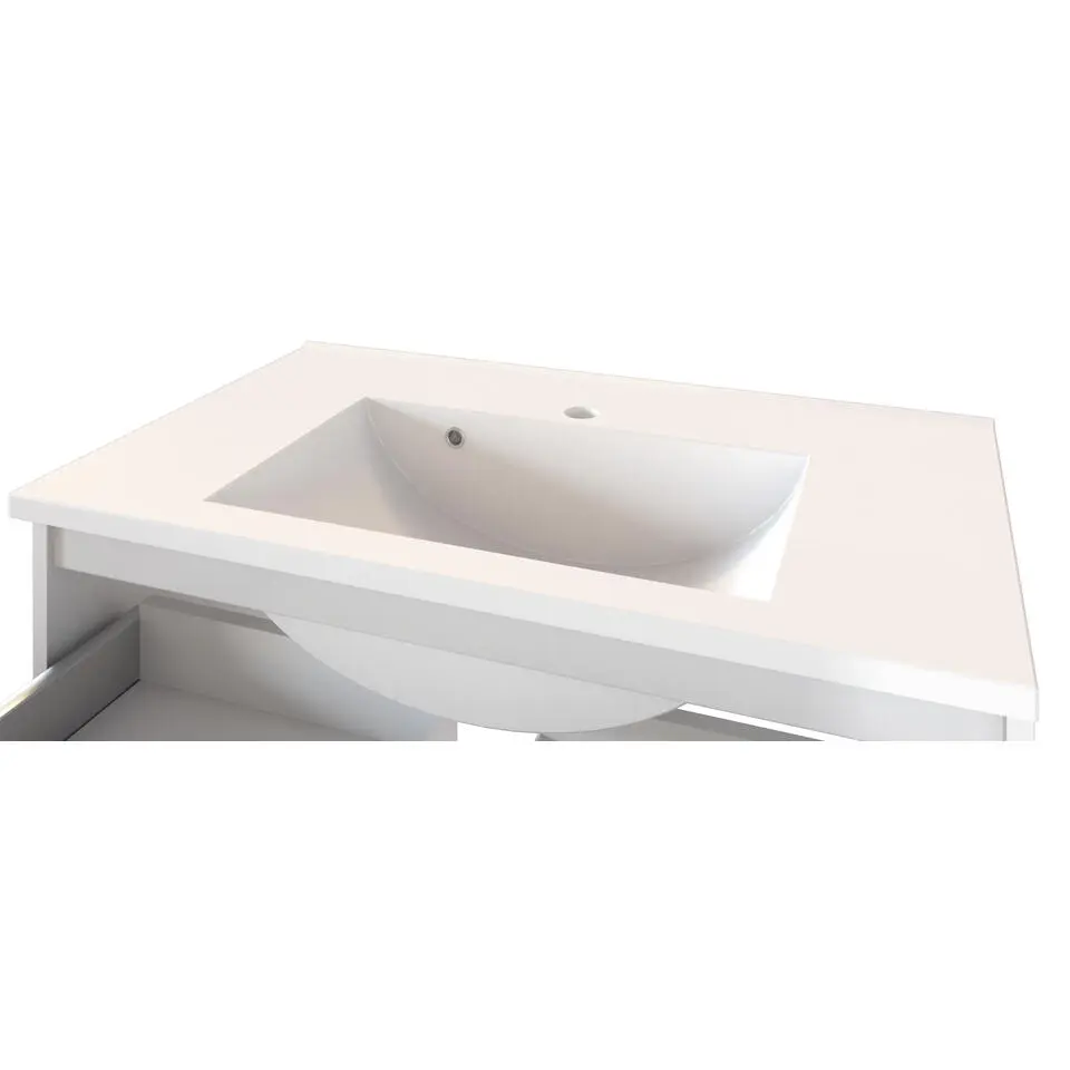 Wastafelmeubel Bobbi 70cm 2 lades - wit