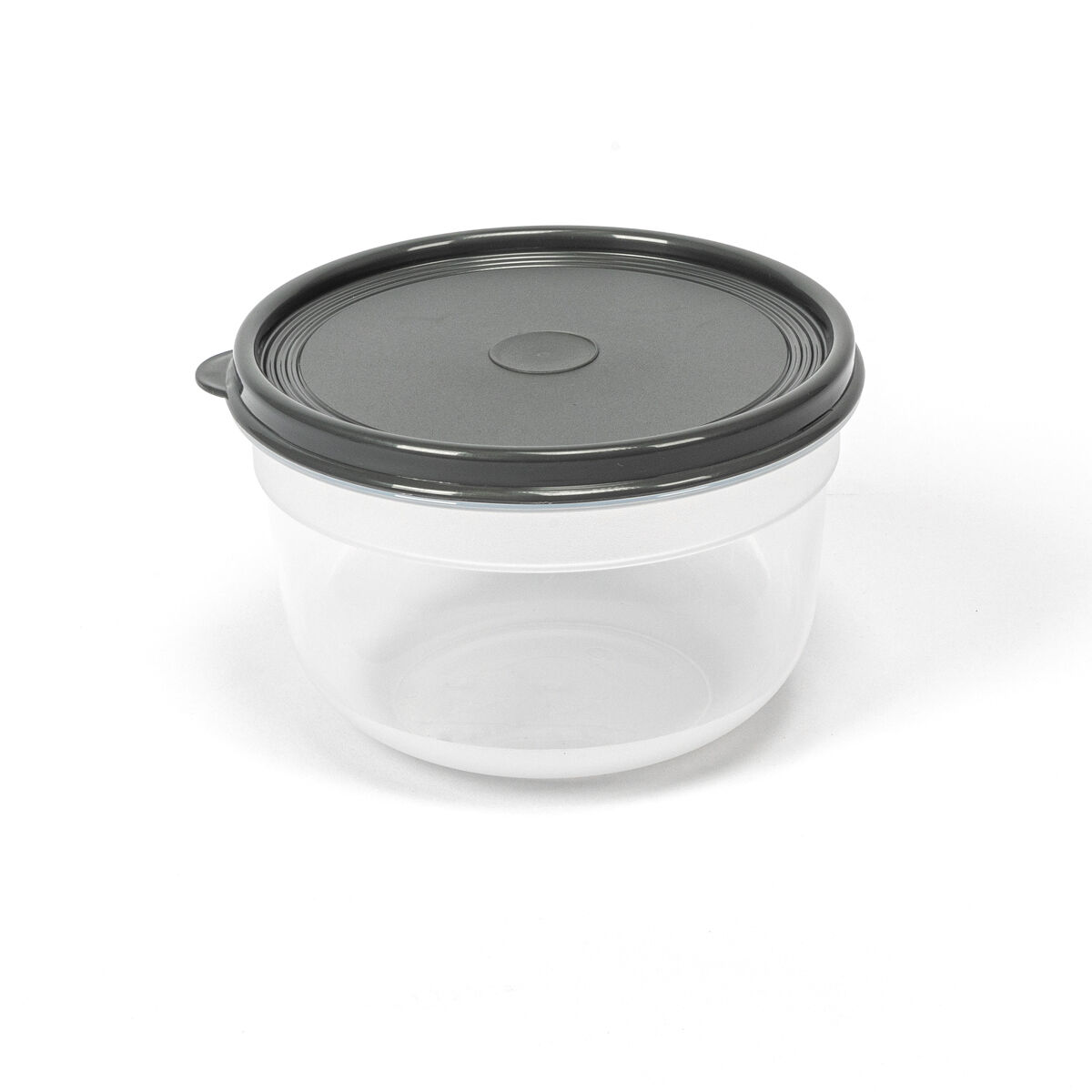 Caixa redonda com tampa cinza 1,4l