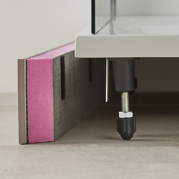 Kit de fixations de plinthe à carreler pour receveur de douche à poser, amovible, GoodHome Brosna
