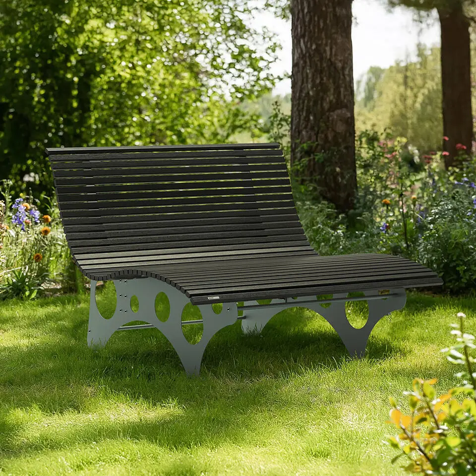 HOME DELUXE WPC golfligstoel NIRA antraciet - 148 cm