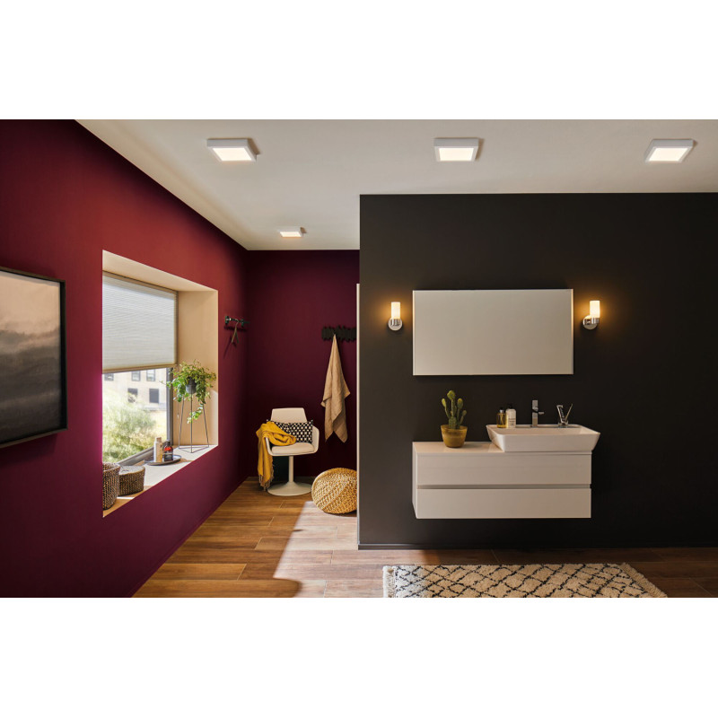 Plafonnier LED Lunar blanc neutre 17 x 17 cm 1300 lm 11 W PAULMANN