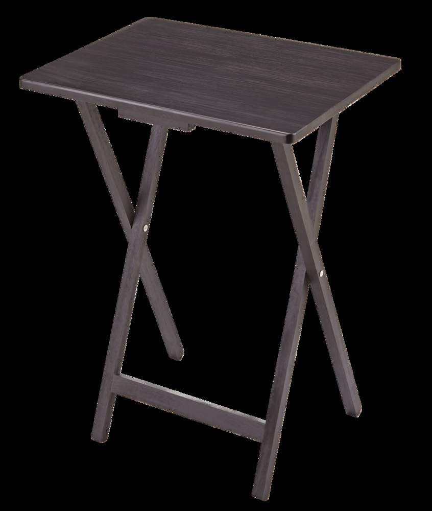 For Living Portable Wood Folding TV Tray/Laptop/Side/End Table, Espresso