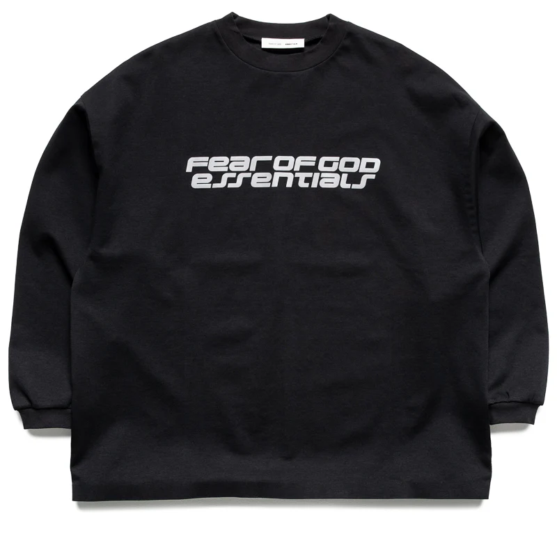 Fear Of God Essentials Ponte 90's L/S Tee - Vintage Black