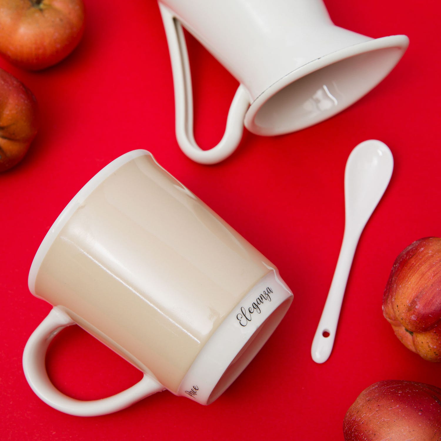 Mug crema 400 ml con cucchiaino