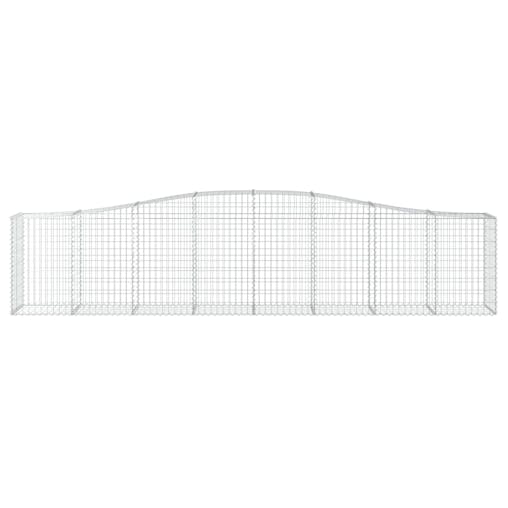 NNEVL Arched Gabion Baskets 3 pcs 400x50x80/100 cm Galvanised Iron