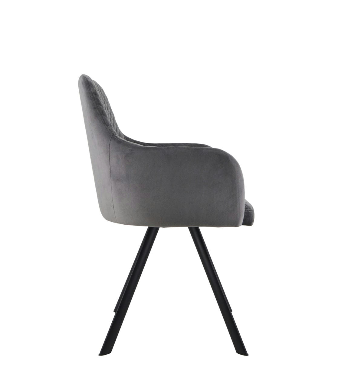 MELISSA - Set de 2 fauteuils tapissés en velours gris