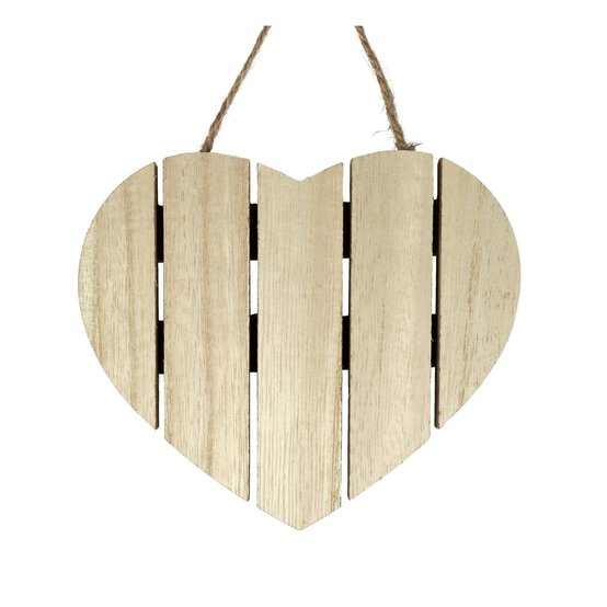 Wooden Heart Wall Plaque 15cm