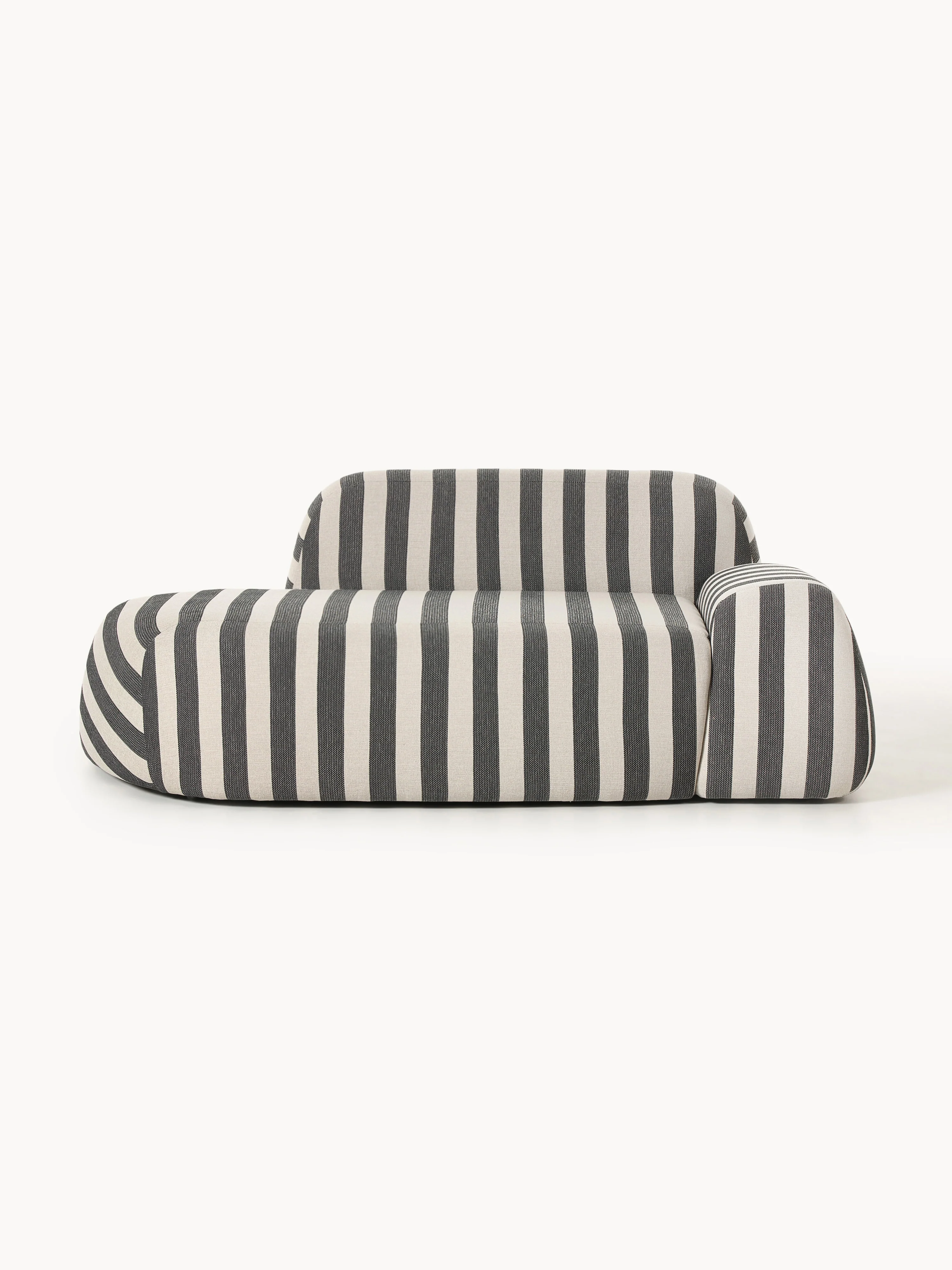Gestreiftes Sofa Wolke (2-Sitzer) mit Chaiselongue
