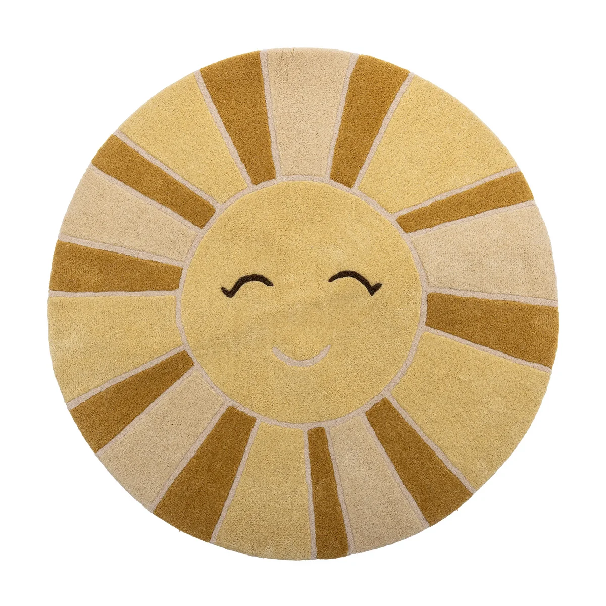 Bloomingville Mini - Sun Teppich, Ø 110 cm, gelb