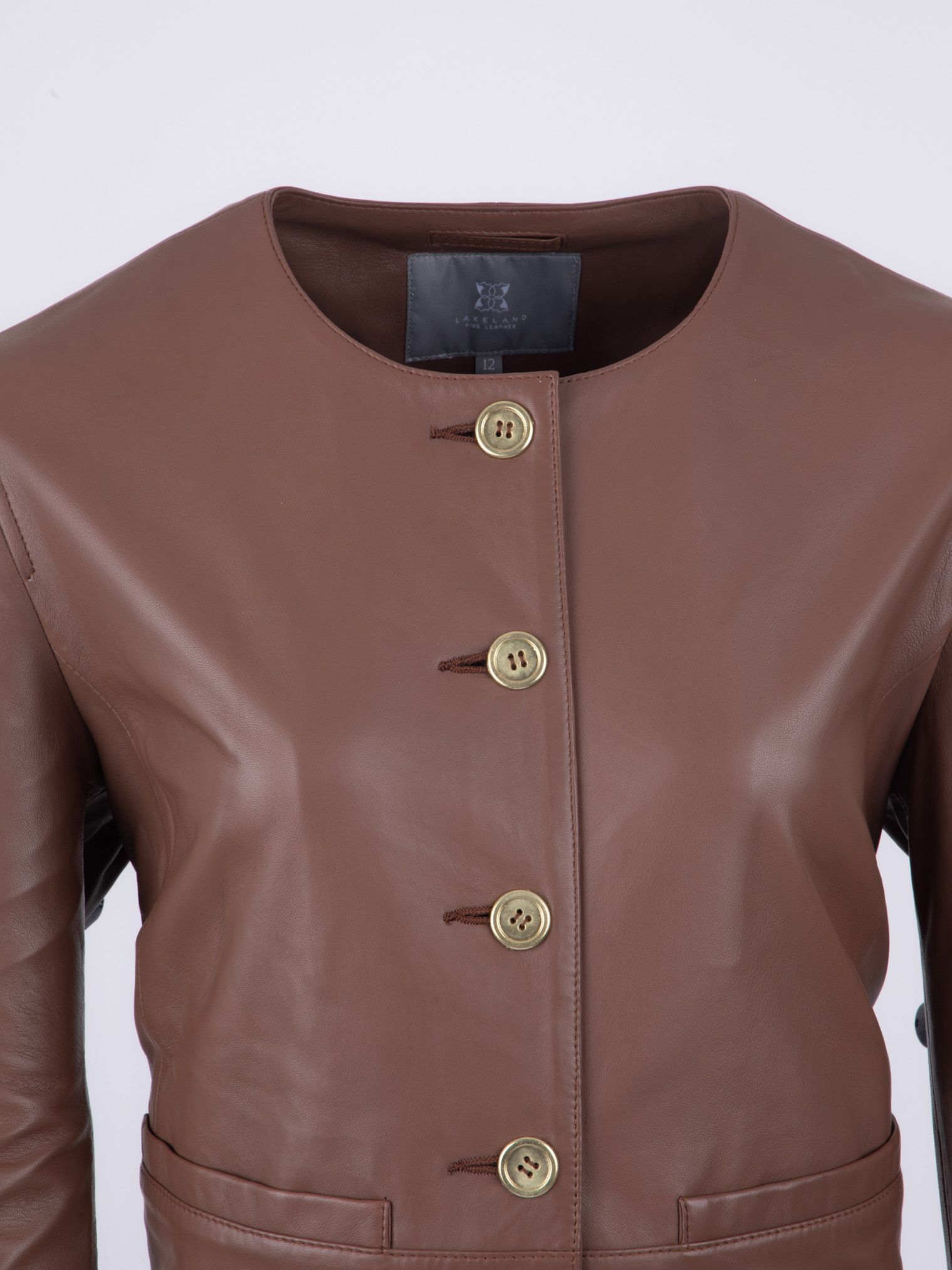 Lakeland Leather Lindal' Button Down Leather Jacket