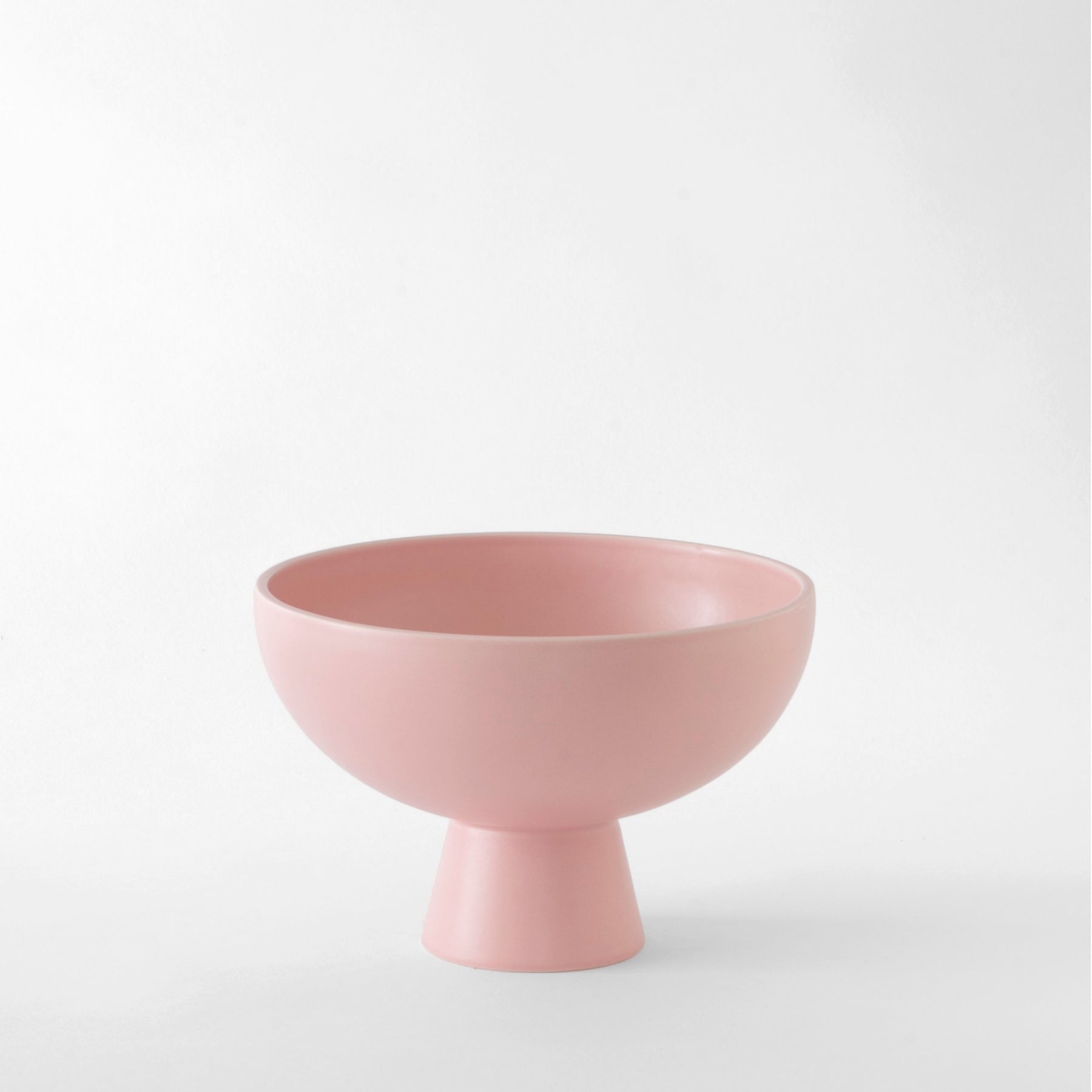 Large Coral Blush Statement Pedestal Bowl