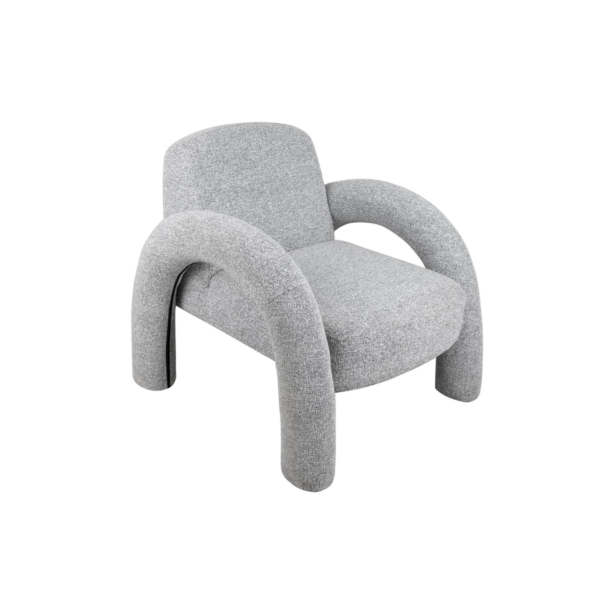 Leitmotiv stoel Brazo Melange - grijs - 88x74x74cm