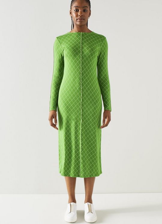 Annie Green Diamond PrintDress withLENZING? ECOVERO? viscose