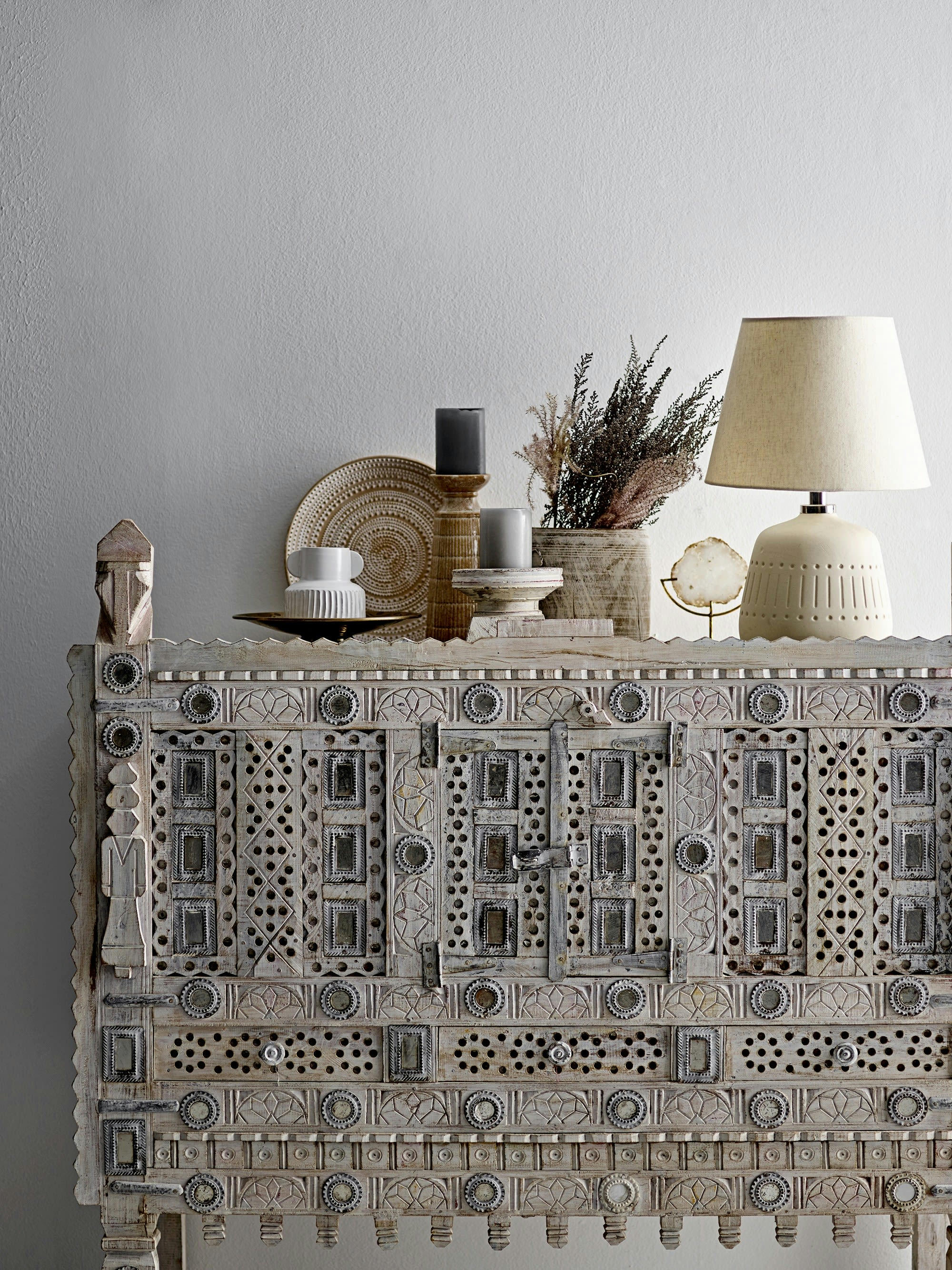 FAUILLET - Bougeoir grès beige