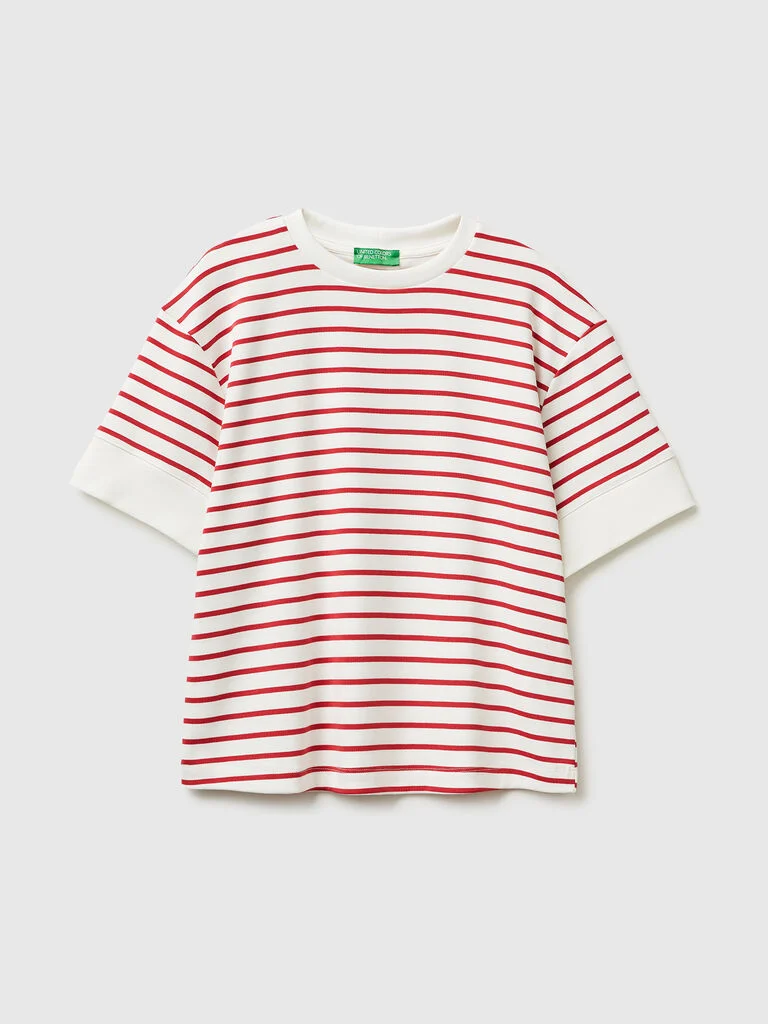Striped short-sleeved T-shirt