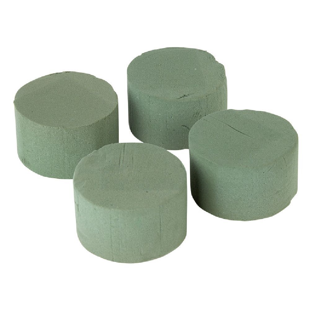 4 blocs ronds de mousses florale pour fleurs fraÎches