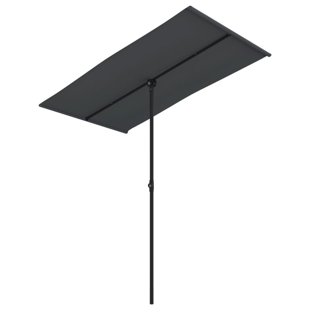 Parasol ogrodowy Czarny 180 x 110 cm vidaXL