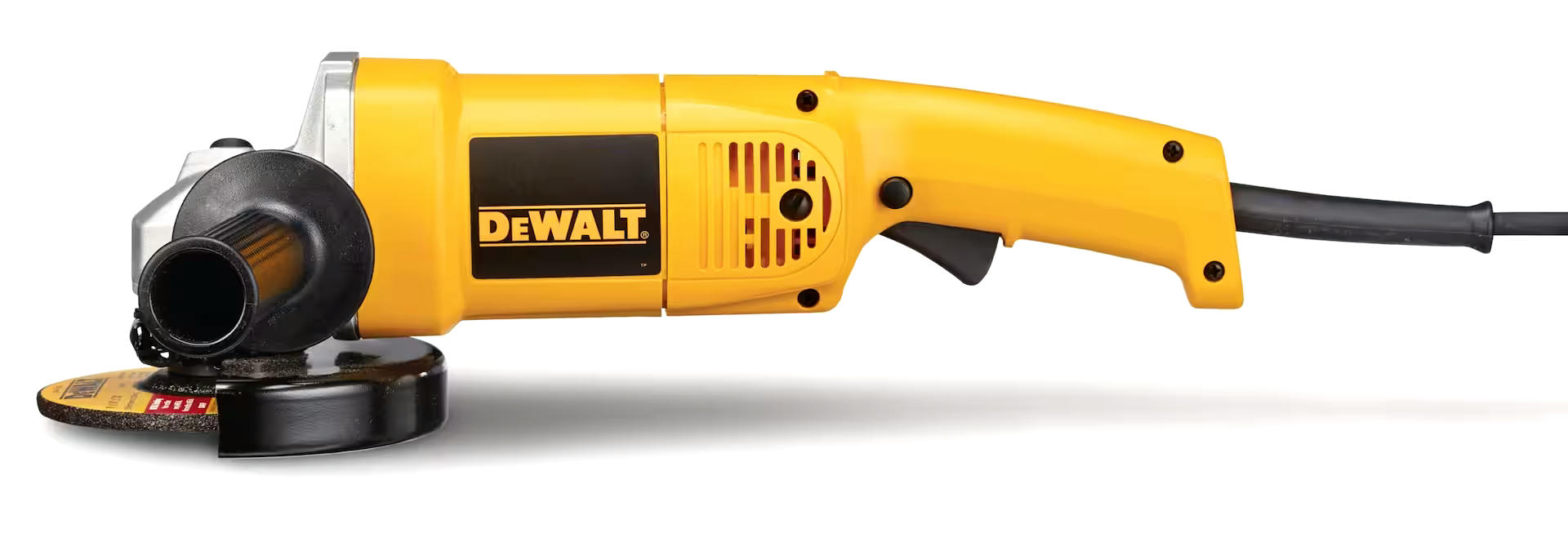 DEWALT DW831 12A Medium Corded Angle Grinder with Auxiliary Handle & Guard, 5-in