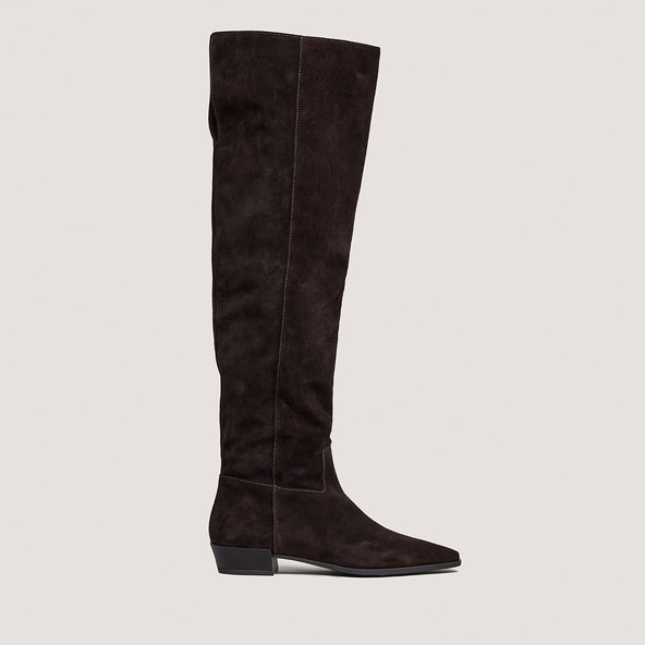 Bottes à bouts pointusen croute marron foncé | PAPILLON