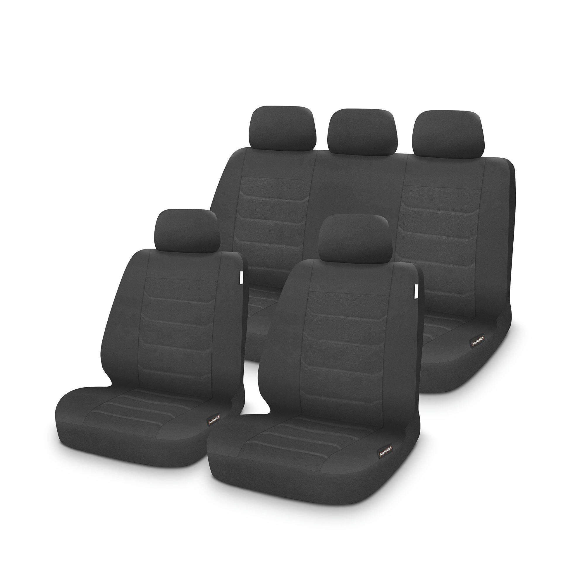 Armor All Full Seat Cover Set, Black, 9-pc
