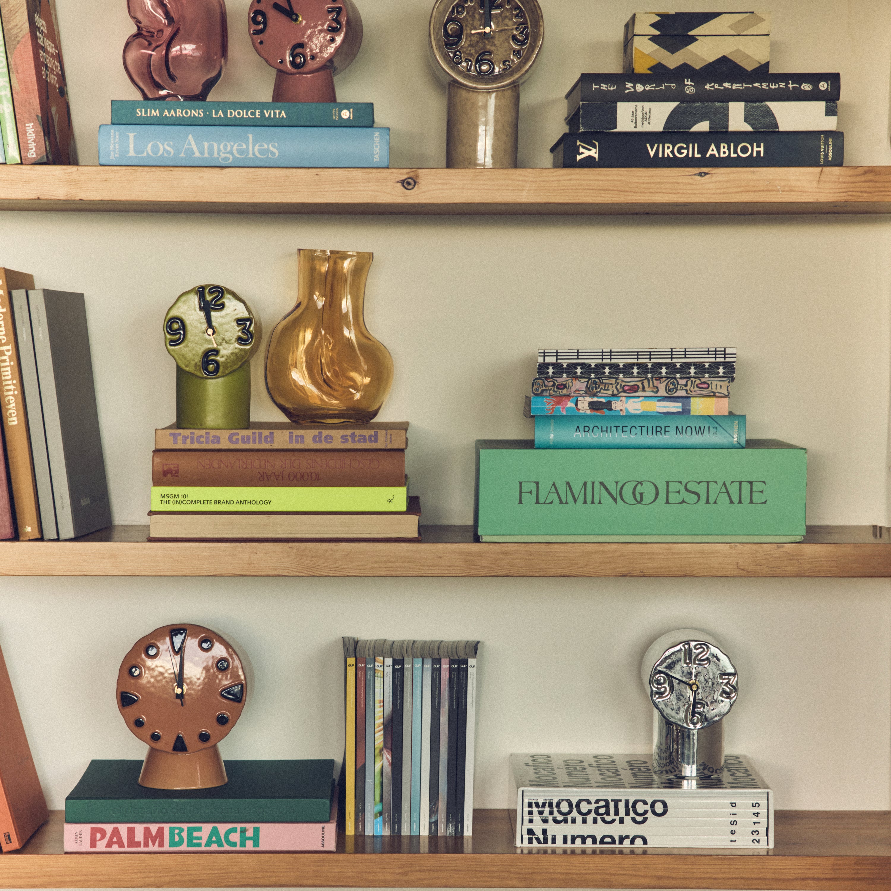 HKliving Gleam Glass Vaas Medium - Amber