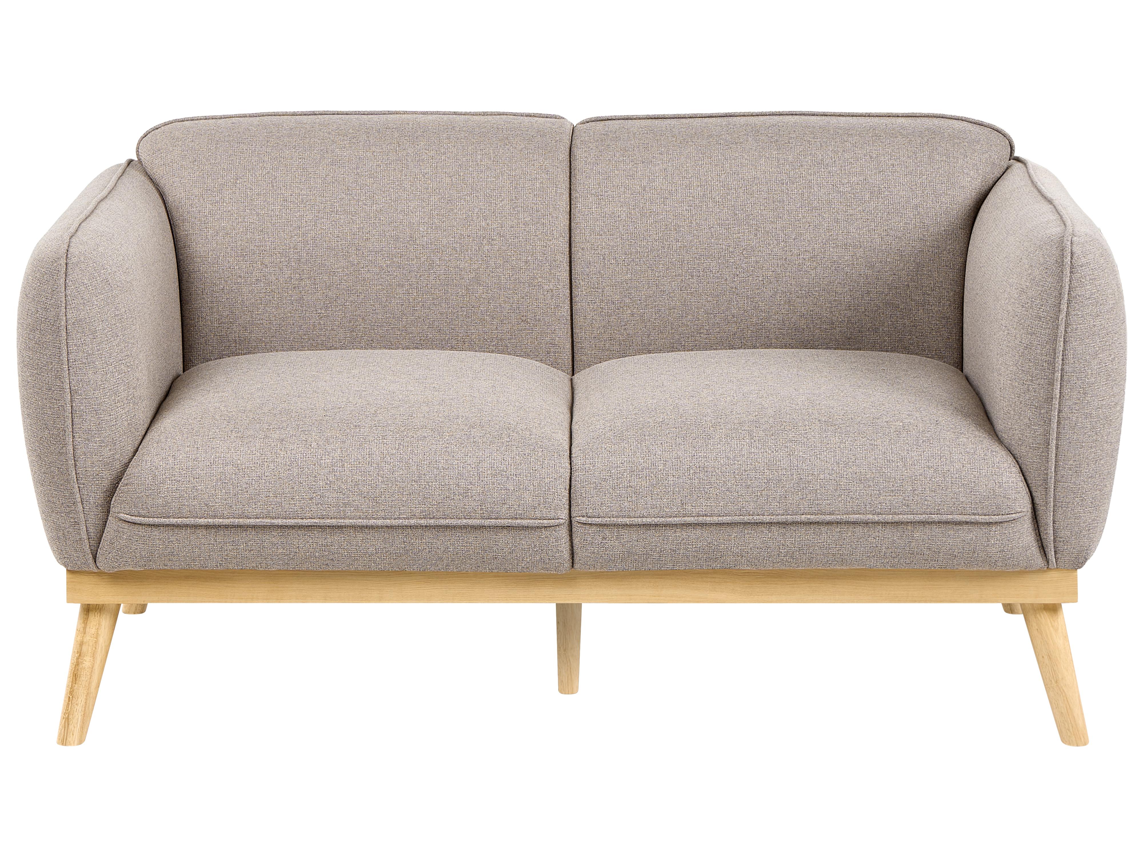 Living Room Set 5 Seater LJUNG Fabric Light Brown
