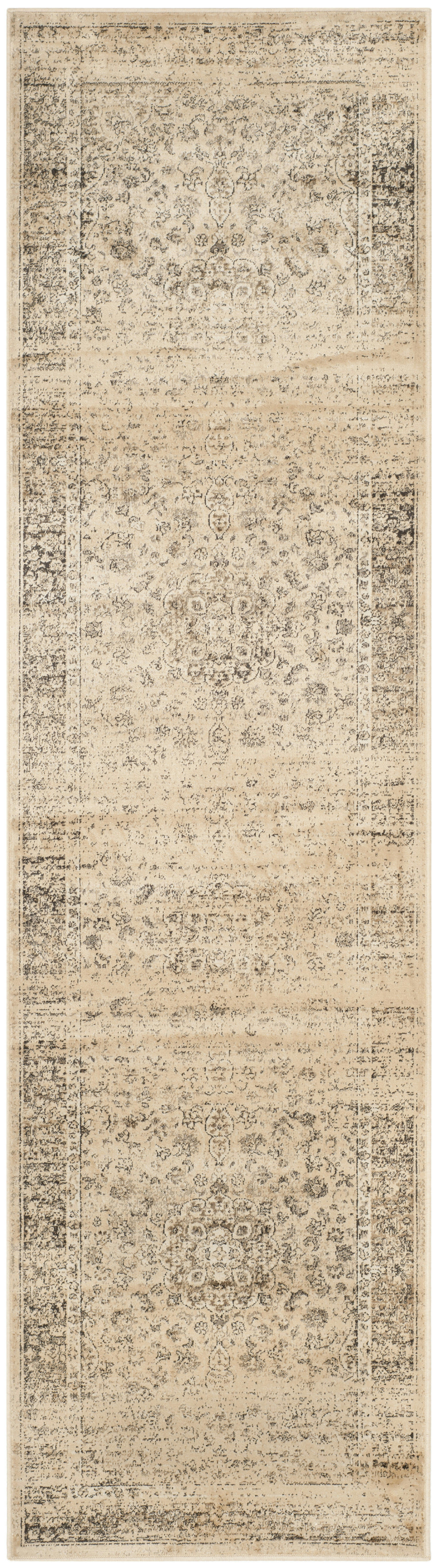 VINTAGE - Tapis de salon interieur en beige chaud, 66 x 244 cm