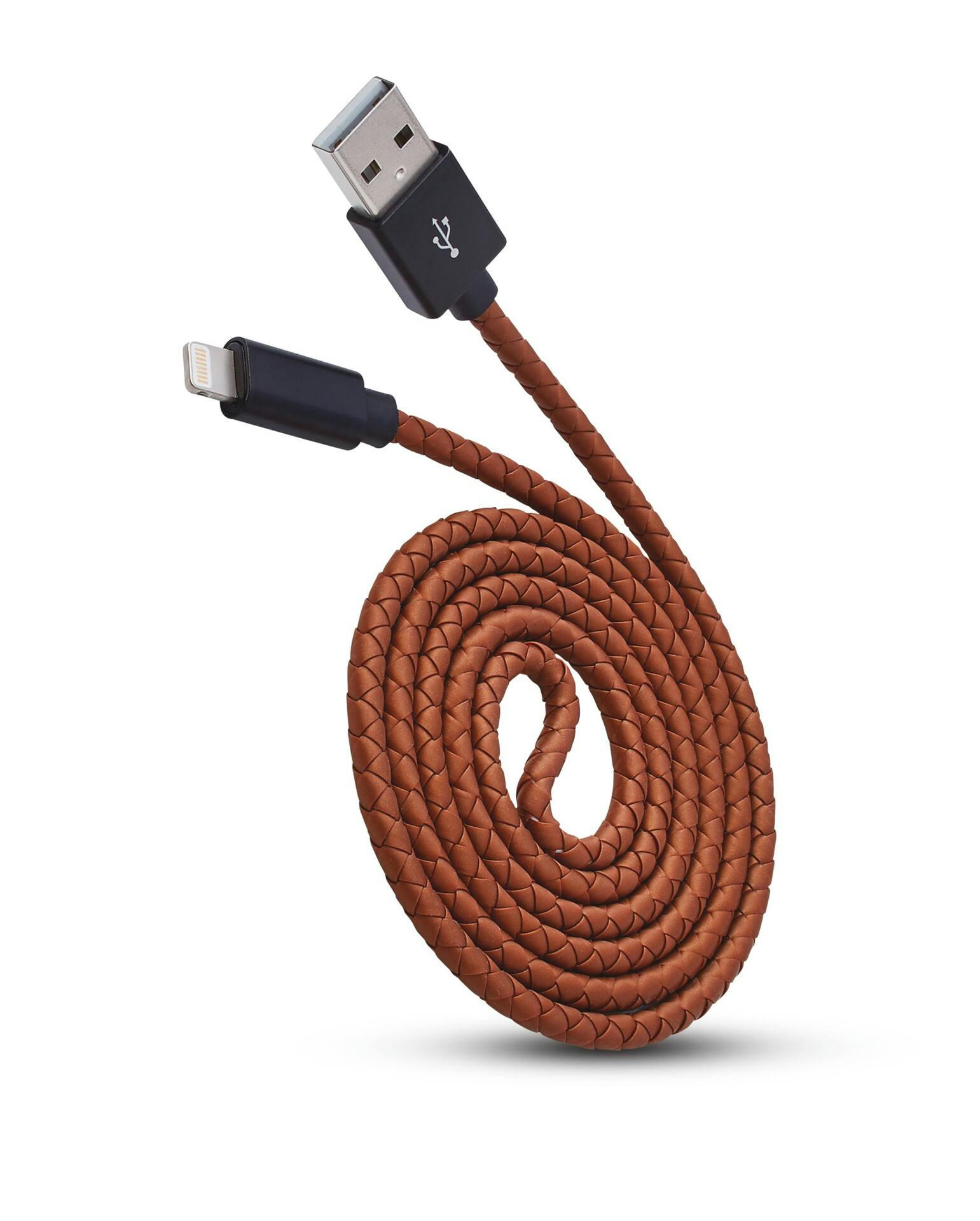Bluehive Lightning Charger & Sync Cable, Leather, 3-ft