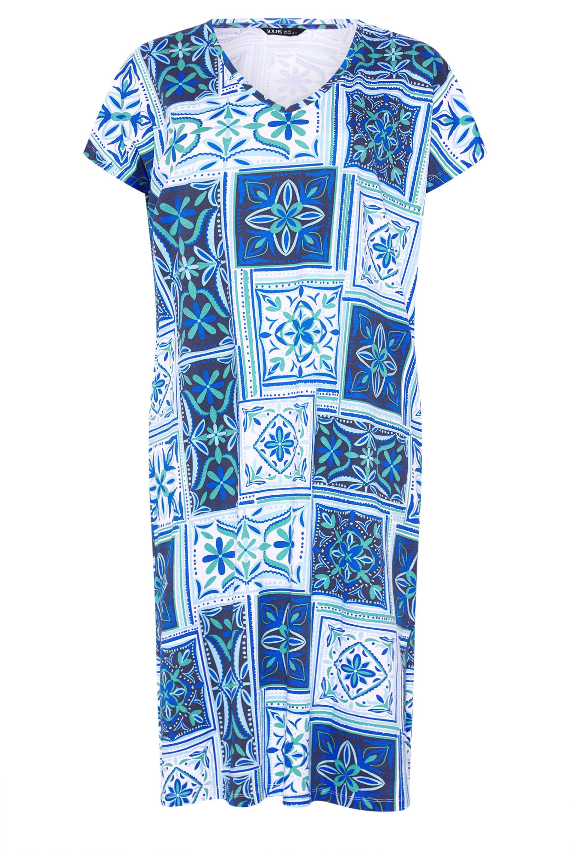 Yours Tile Print Midi Dress