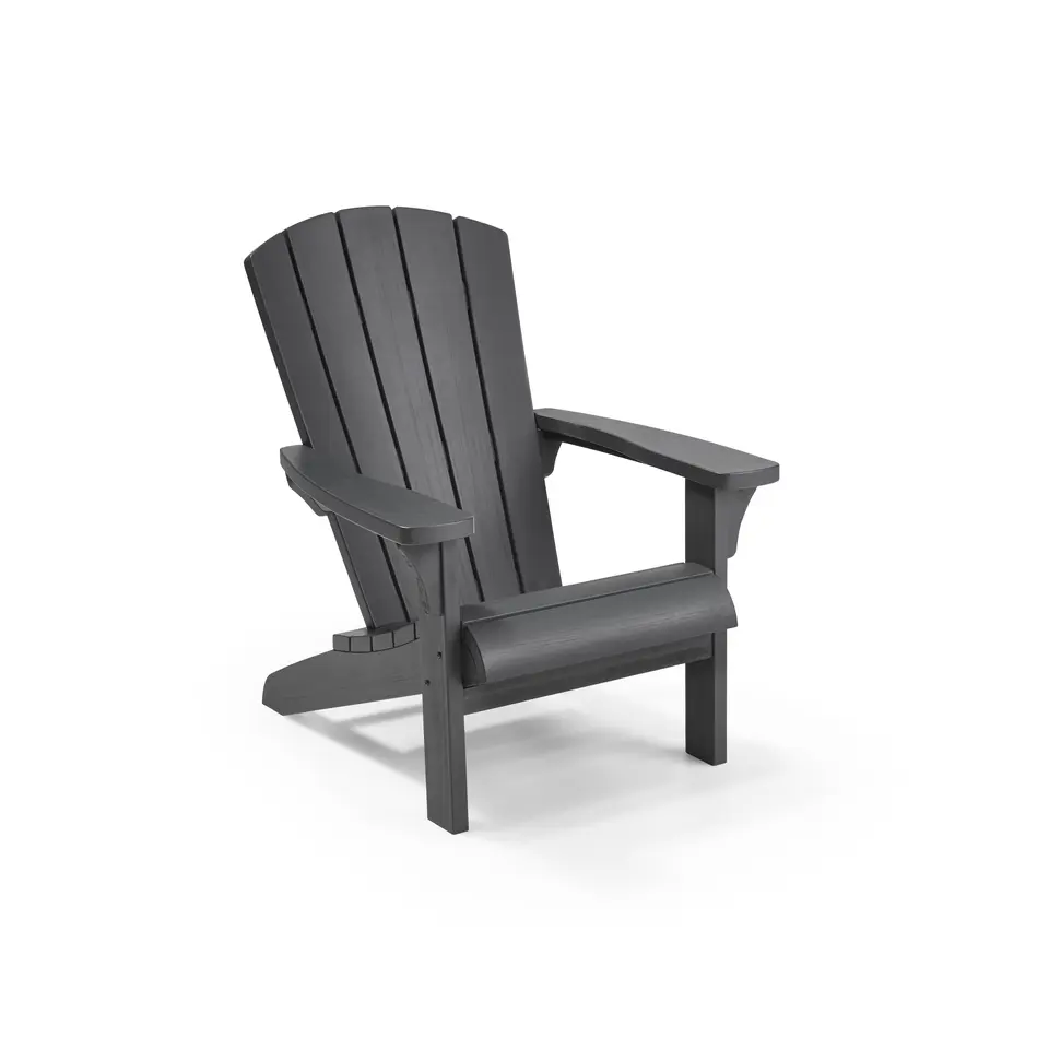 Keter Troy Adirondack Tuinstoel - set van 2 - 81x80x96,5cm - Zwart