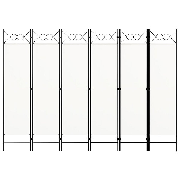 Cloison de séparation 6 panneaux Blanc 240x180 cm vidaXL