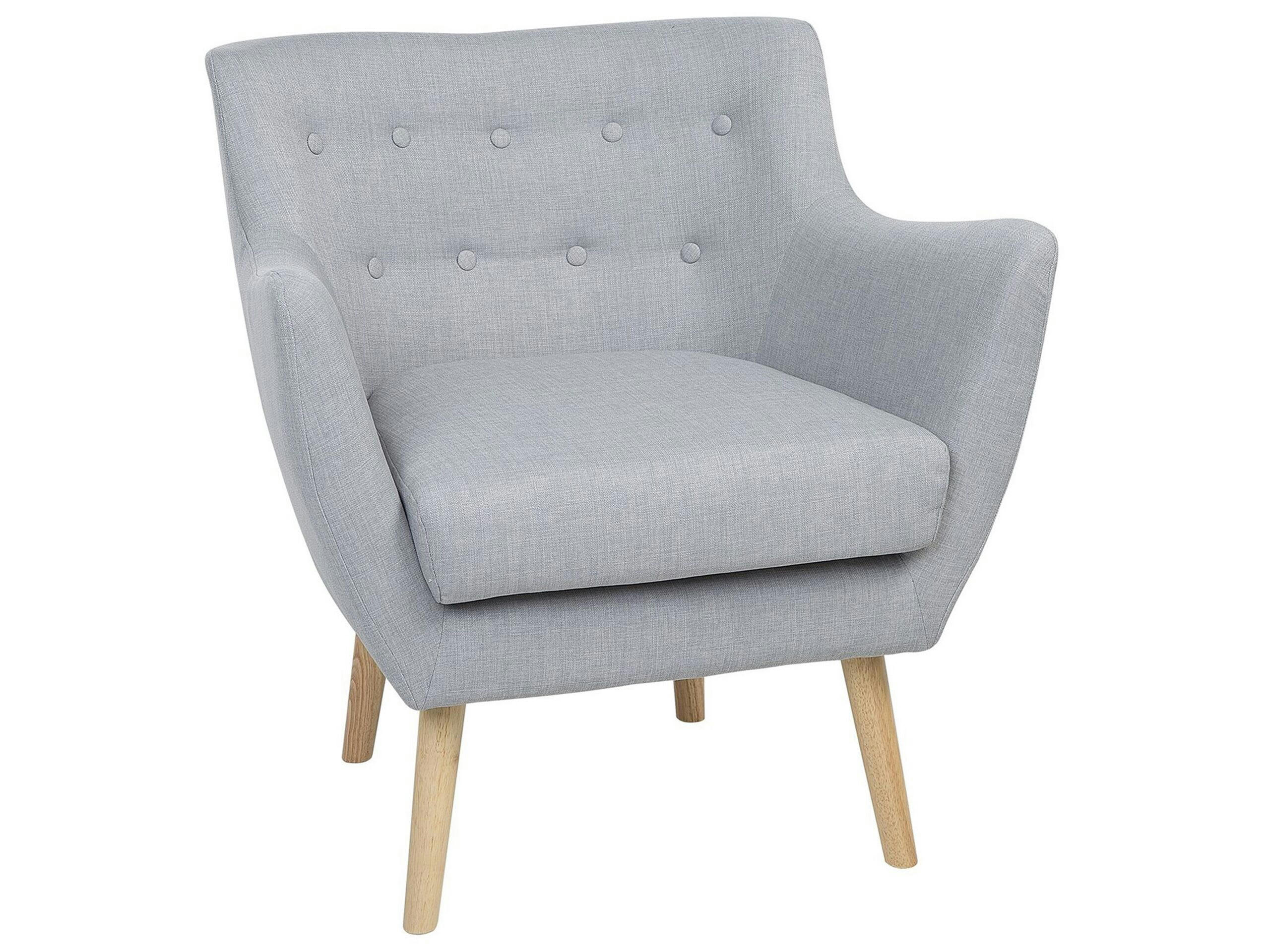 DRAMMEN - Fauteuil en tissu gris