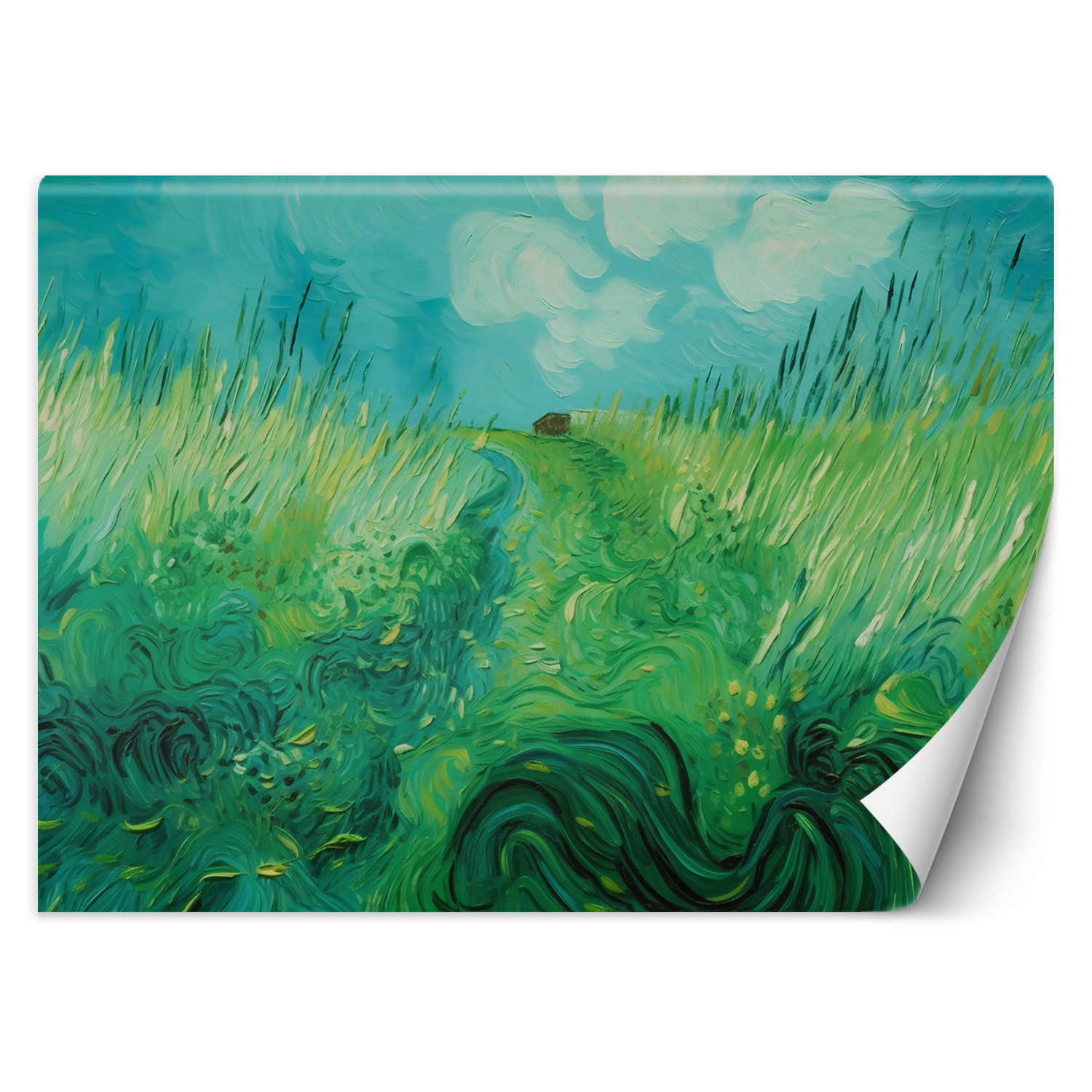 Feeby Fototapeta, Pole z zieloną pszenicą - V. van Gogh 150x105