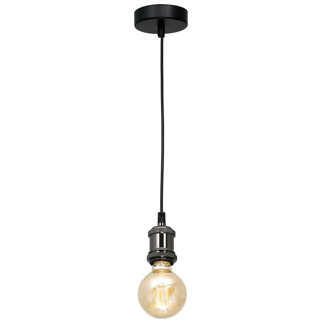 Lampa wisząca czarna EDISON 1xE27x60W wym: 100x10x10 cm Milagro