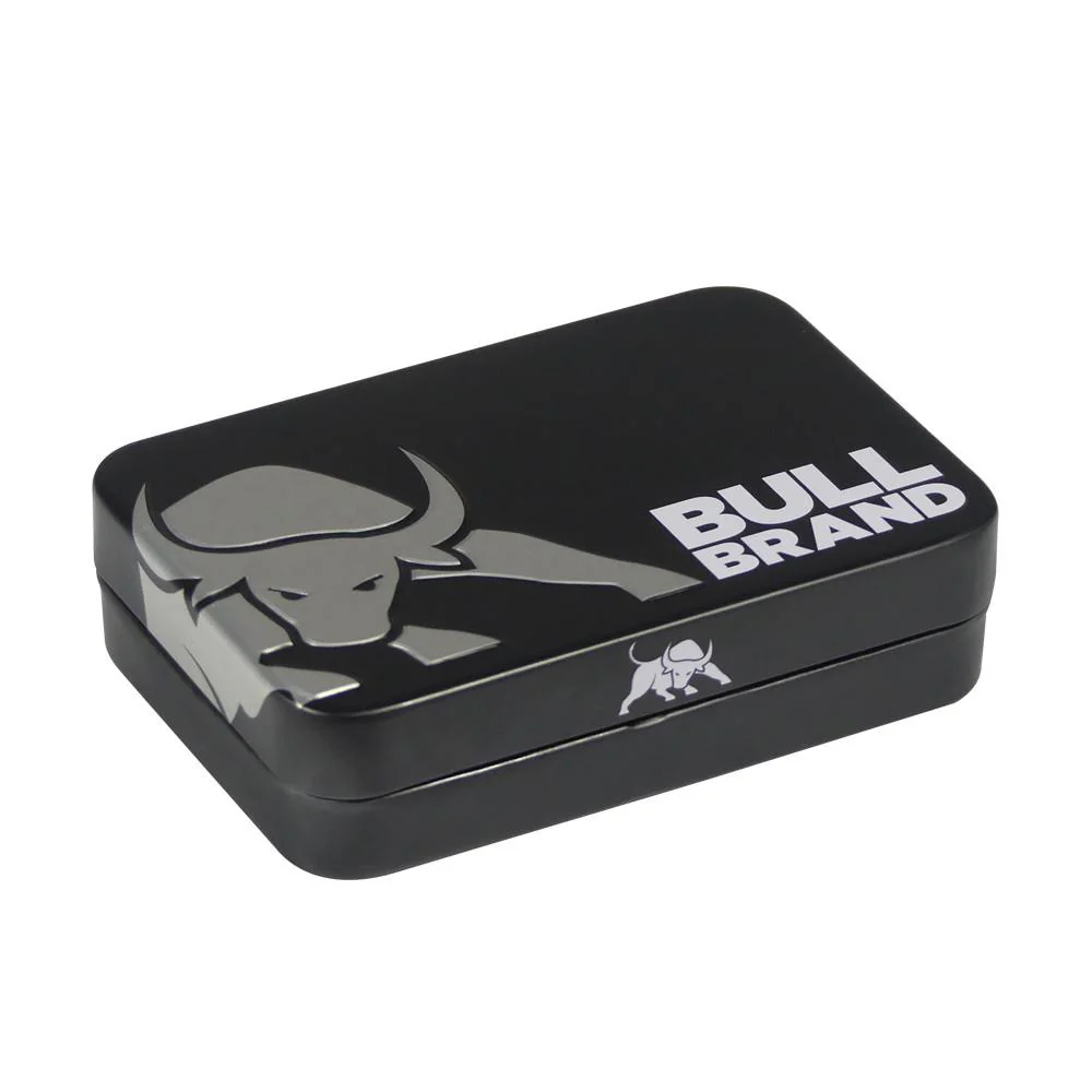 Bull Brand Tobacco Tin Black