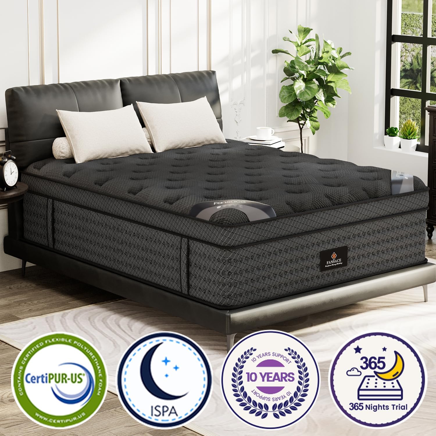 Queen Size Mattress, 14 Inch Deluxe Hybrid Queen Mattress in a Box, Medium Firm Mattresses With Gel Memory Foam & Pocket Springs, Pressure Relief, Cooling, Extra Edge Support [Upgraded Support]