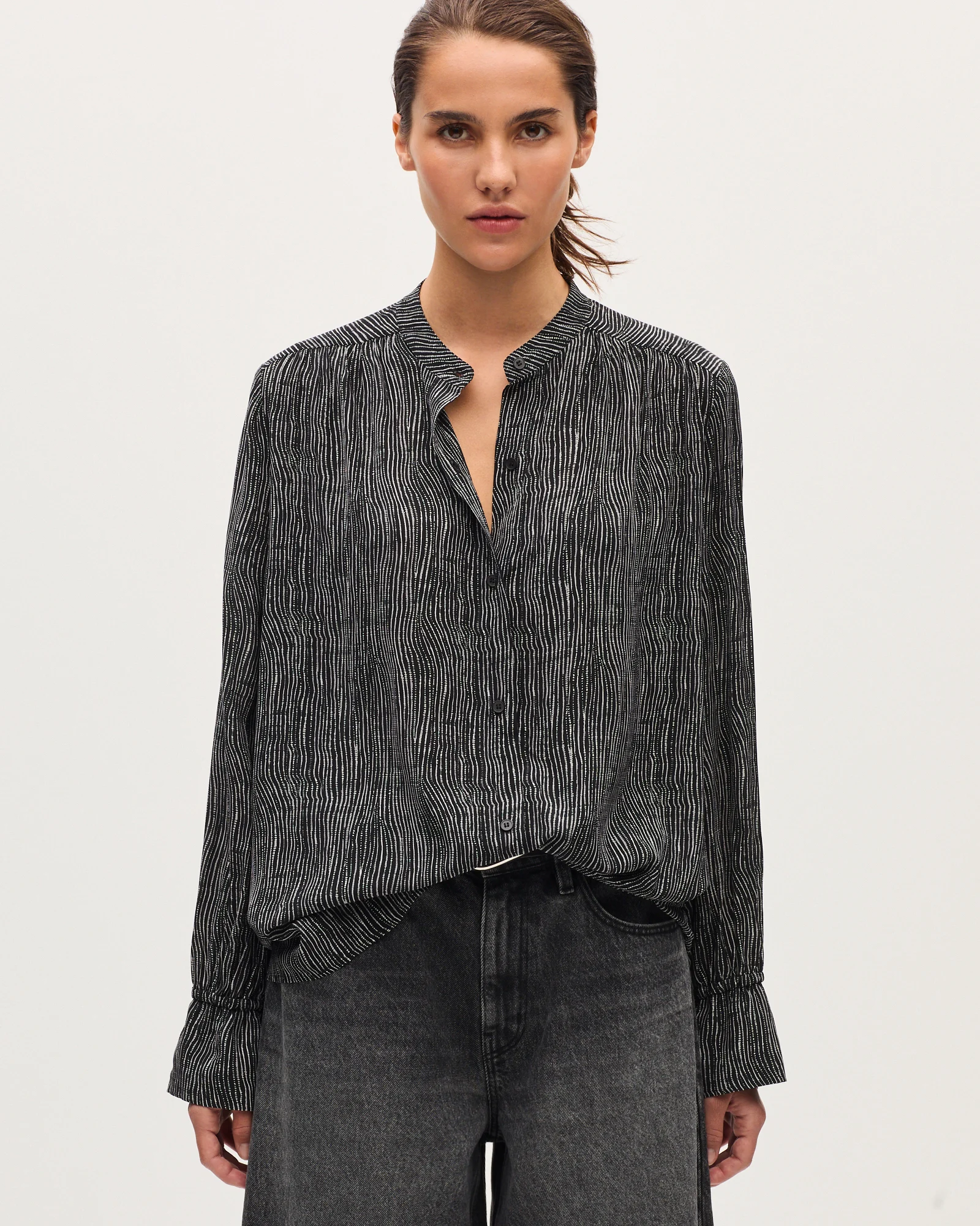 Chemise fluide à manches longues