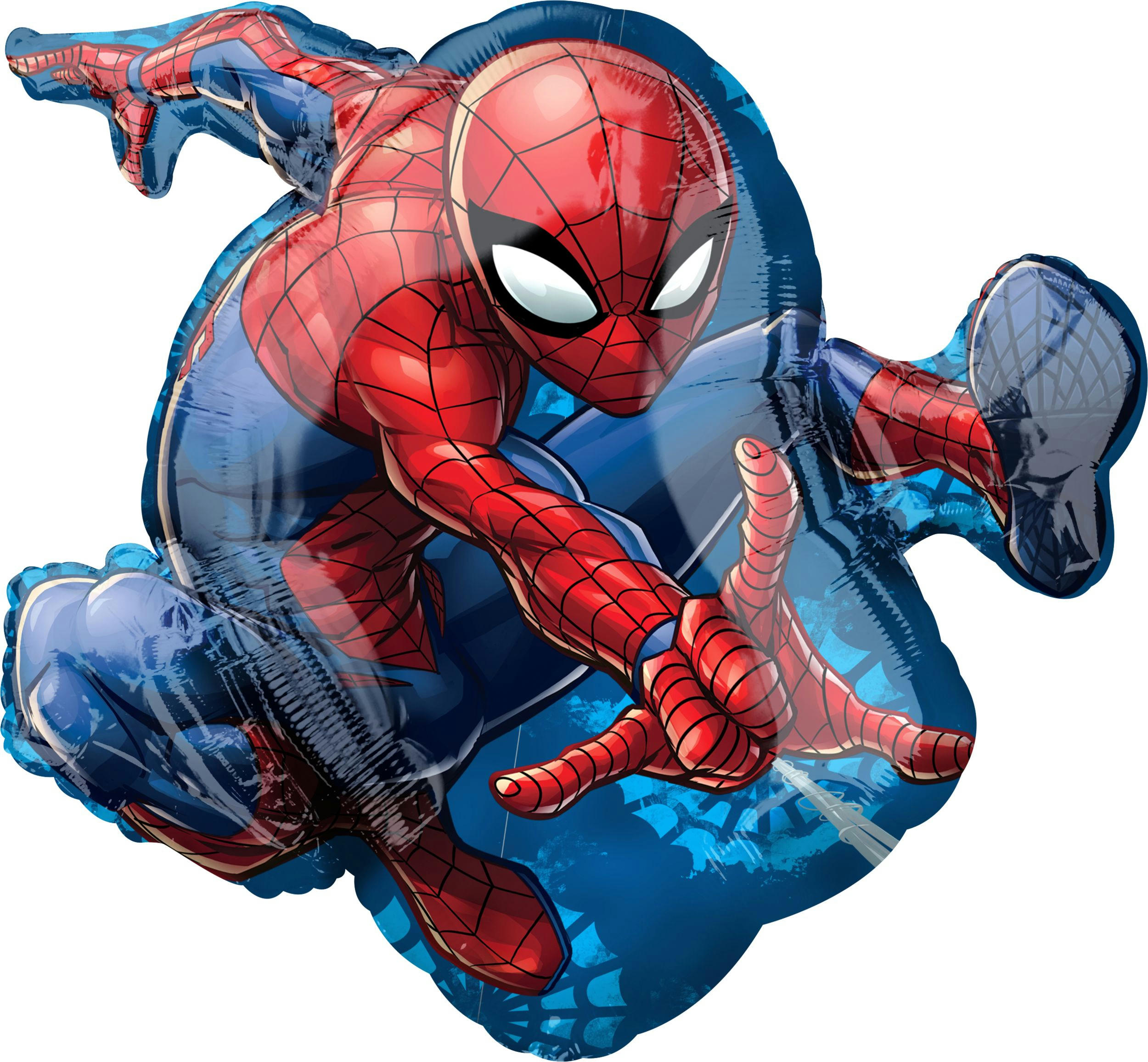 Disney Marvel Spider-Man Satin Foil Balloon, Red/Blue, 29-in, Helium Inflation & Ribbon Included for Birthday Party