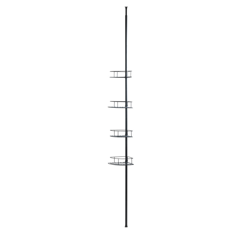Étagère de douche d'angle télescopique Dolcedo noir mat WENKO