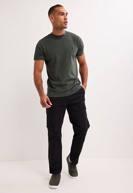 Mens Dark Green Cotton Rich T-Shirt