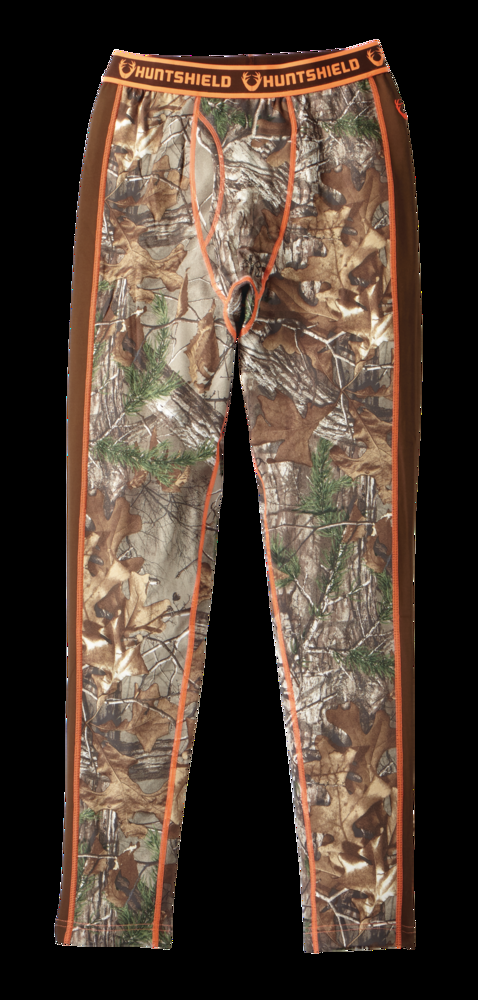 Huntshield Men's Base Layer Moisture-Wicking Hunting Pants, Realtree Xtra Camo