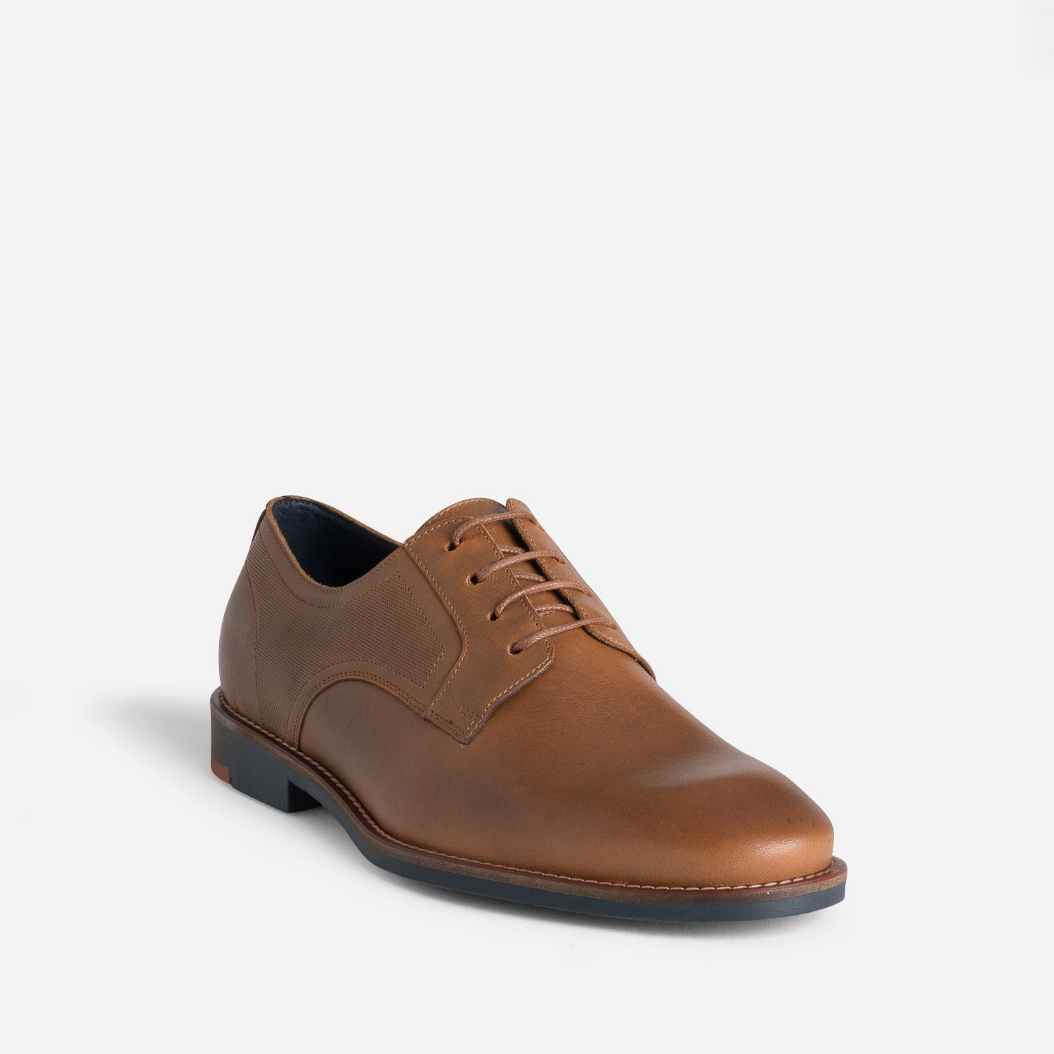 Derby camel cuir embossé
