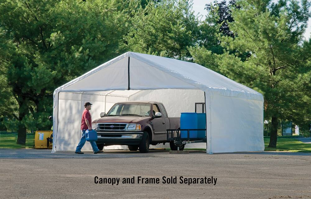 ShelterLogic Super Max™ Fire Rated White Canopy Enclosure Kit, 18-ft x 30-ft